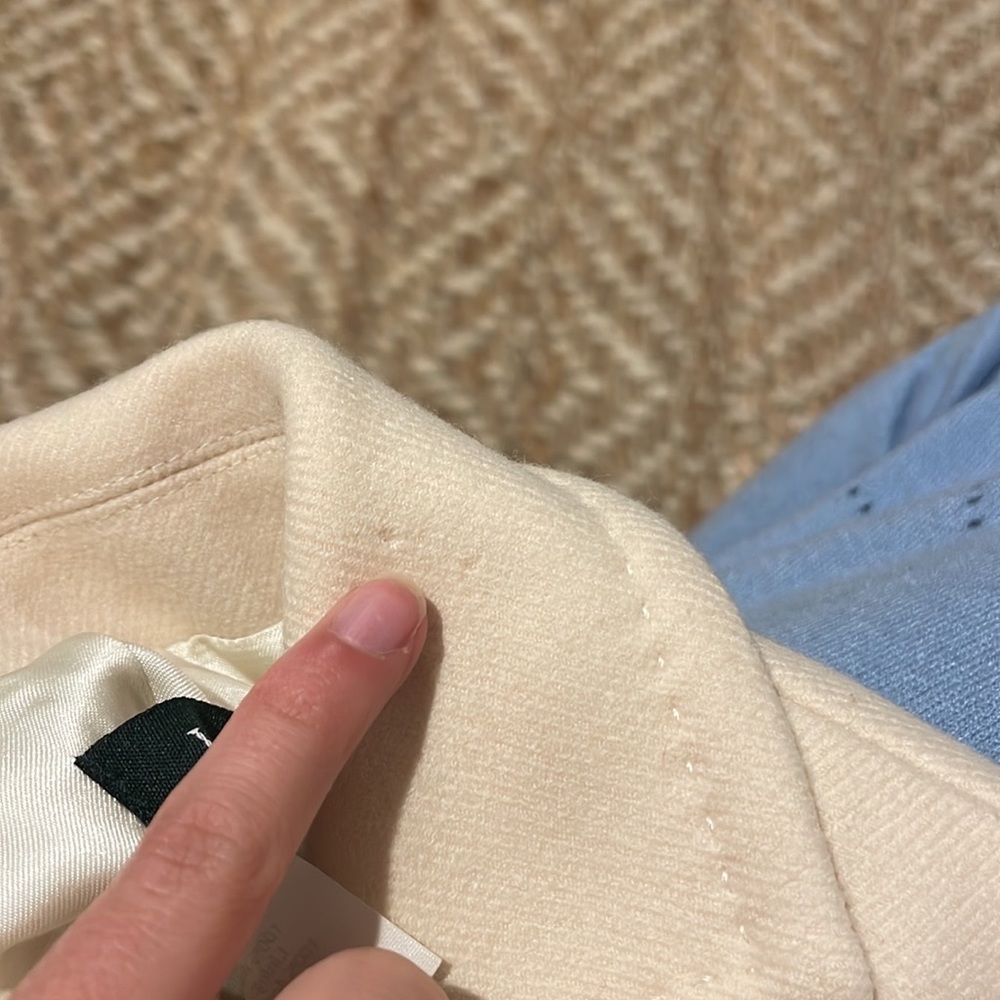 J. Crew Des Ports Ouvier Wool Cream Blazer Size 6 - Picture 10 of 10